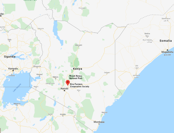 Kenya - Muranga Kiru Coffee Map Location