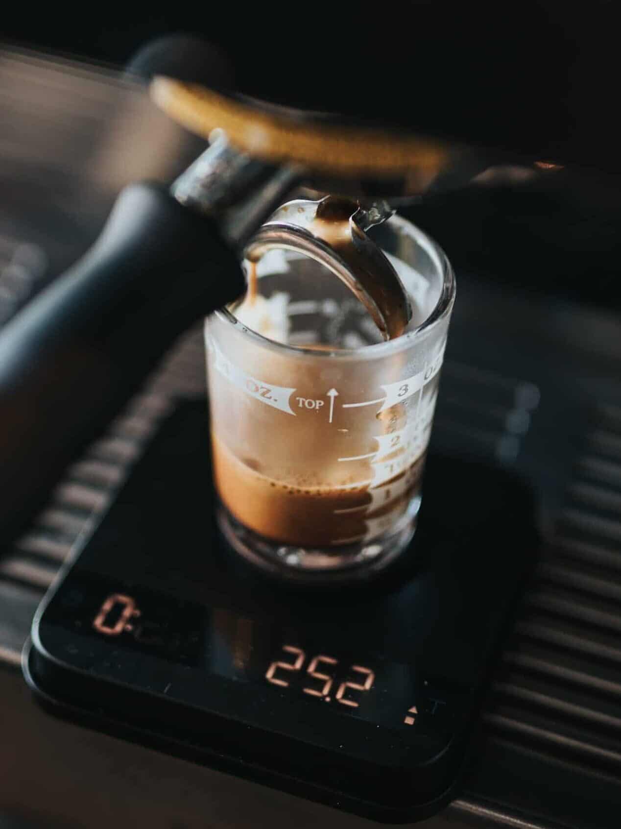 espresso shot being pulled
