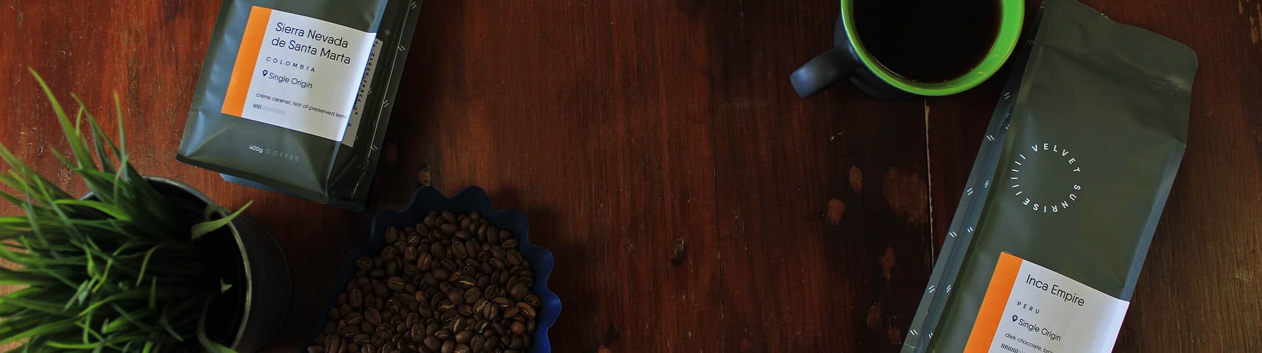 Fair trade organic peru and colombian coffee