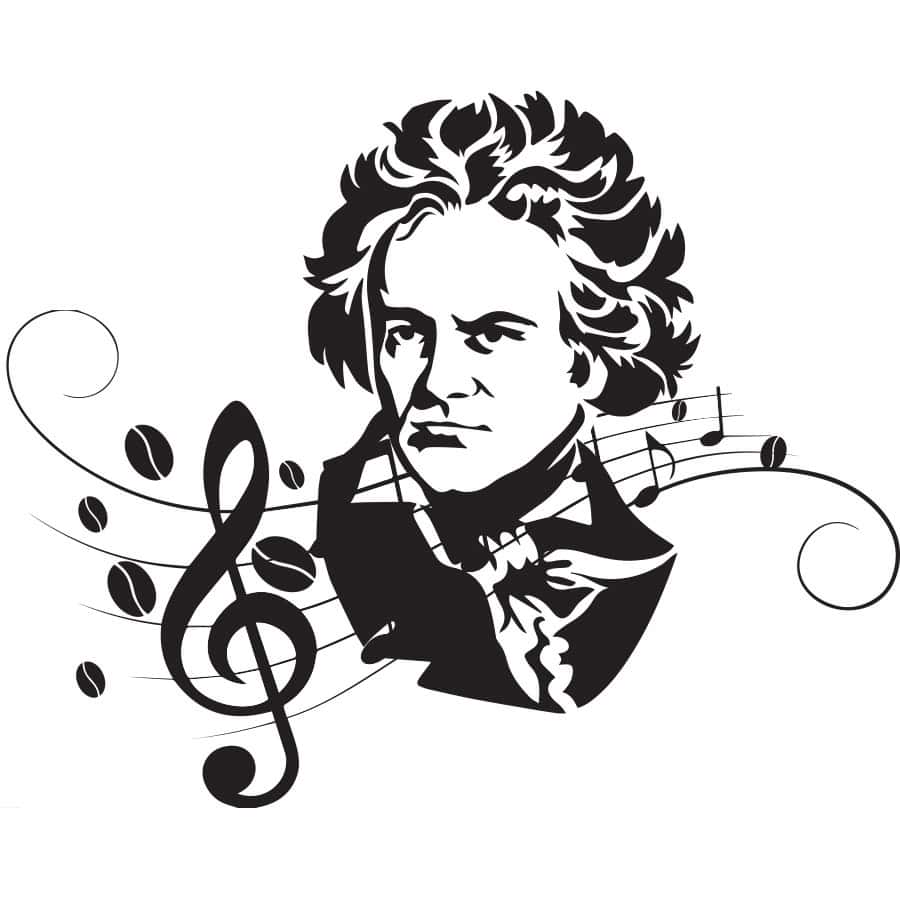 Composer Ludwig Beethoven. Learn about Beethoven's coffee ritual.